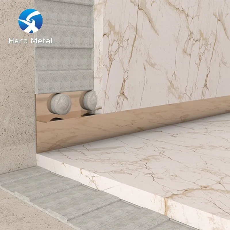 shiny rose gold edge trim